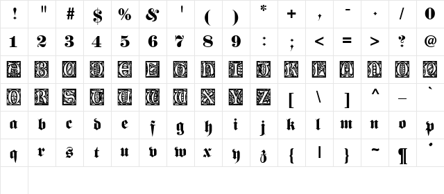 StMichaelChurchFete Regular font glyphpreview