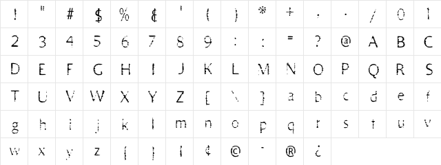 StinkyMovement Regular font glyphpreview