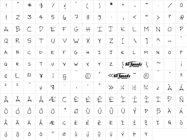 Sherman Regular font glyphpreview