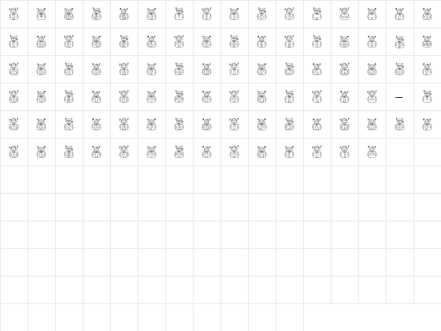 LD Carolers Regular font glyphpreview