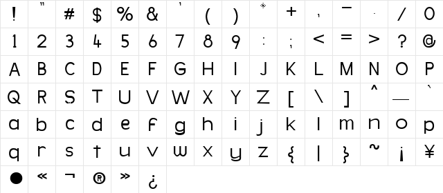 Simpleman Regular font glyphpreview