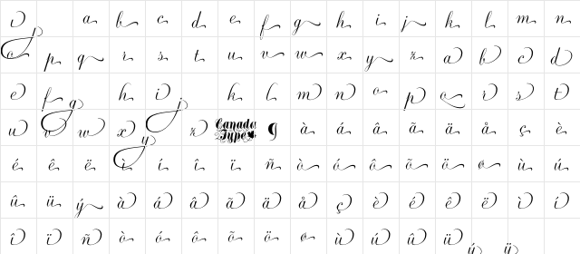 Ambassador Script Ends I Regular font glyphpreview