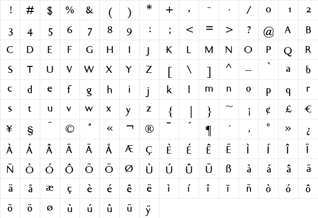 Ela Sans SemiBold Regular font glyphpreview