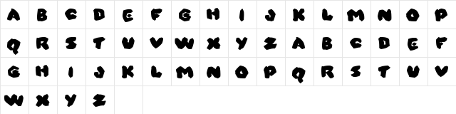 OhThat Shark font glyphpreview