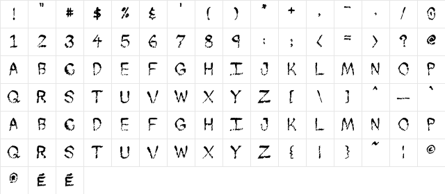 Skuntch Regular font glyphpreview
