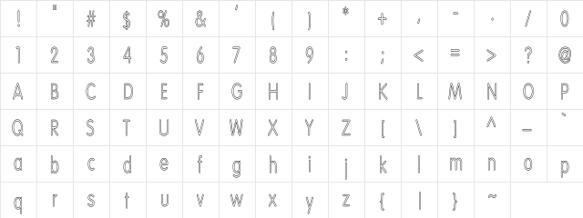 Volte-NormalHC Regular font glyphpreview
