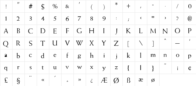 Totos-Normal Regular font glyphpreview