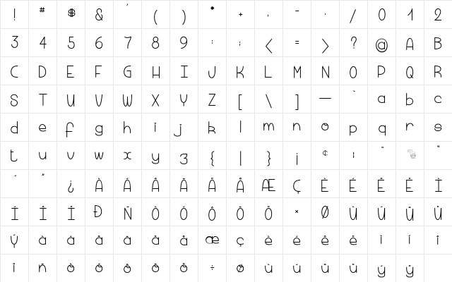 Macaroni & Cheese 2 Regular font glyphpreview
