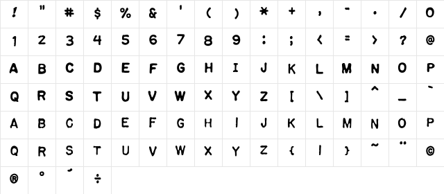 CCRigorMortis Regular font glyphpreview
