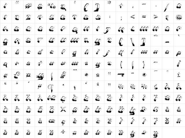 Chroma Ghost Regular font glyphpreview