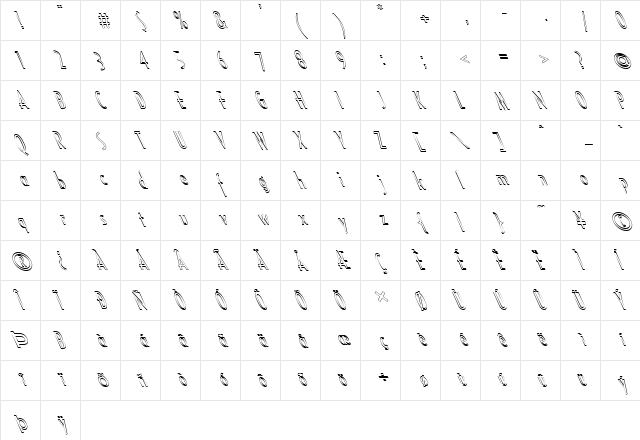 FZ BASIC 16 HOLLOW LEFTY Normal font glyphpreview