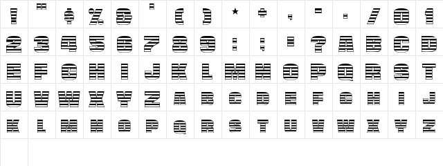 StripesSCapsSSK Regular font glyphpreview