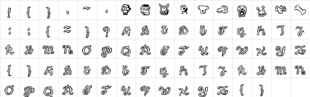 freak Regular font glyphpreview