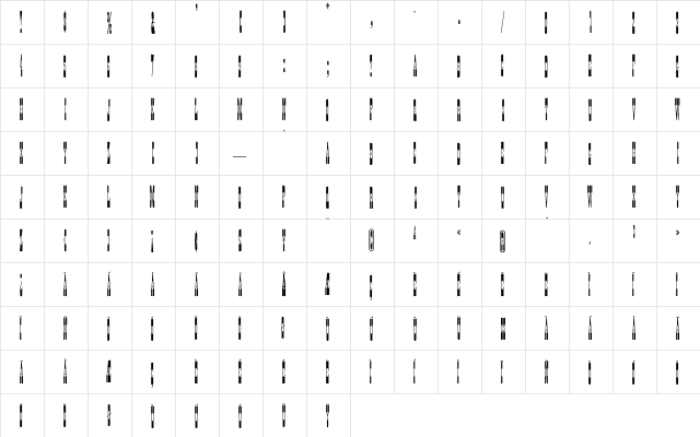 Ponderosa-Normal Regular font glyphpreview