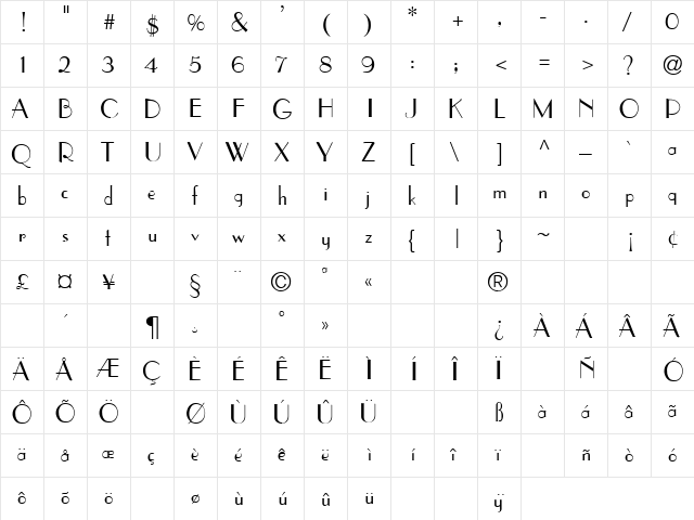 Coke 3 Regular font glyphpreview