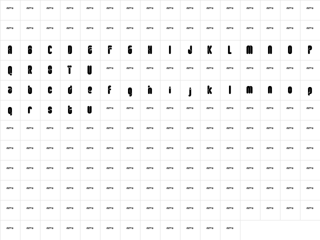 FT Roundabout round font glyphpreview