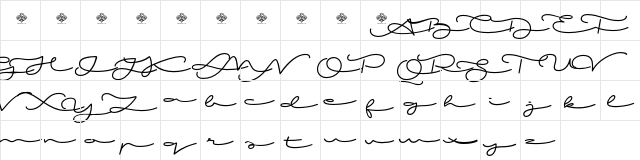 Mi Amor Regular font glyphpreview
