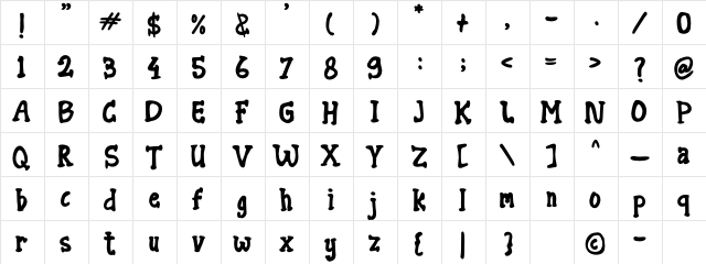 Frankly Regular font glyphpreview