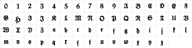 Schneidler Halb Fette Trash Regular font glyphpreview