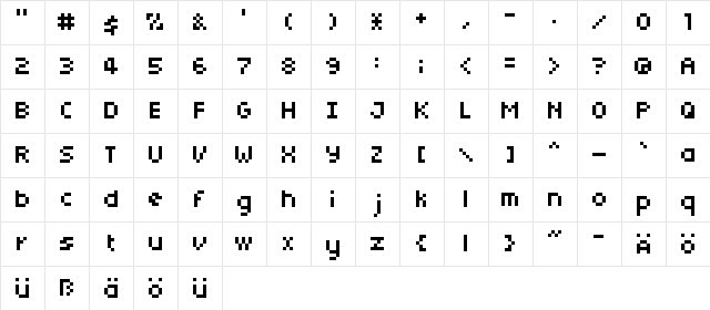 Supermarket Regular font glyphpreview