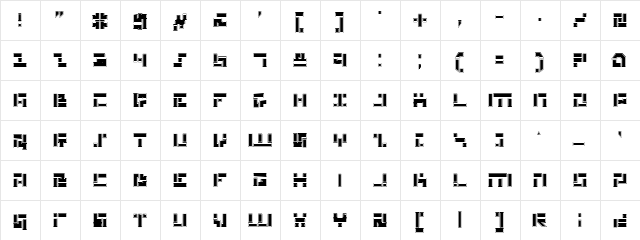 Missile Man Pro Pro font glyphpreview