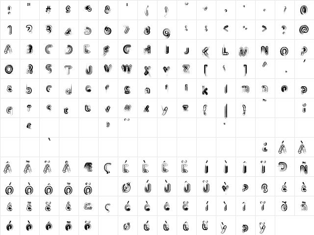 TH3 MACHINE Regular font glyphpreview