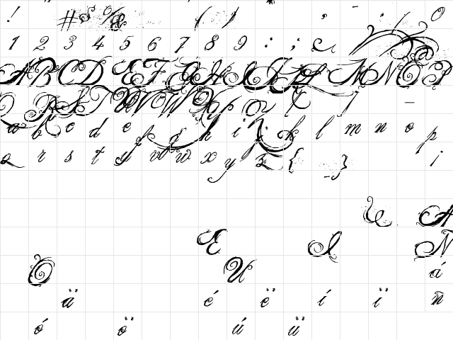 the King & Queen font Regular font glyphpreview