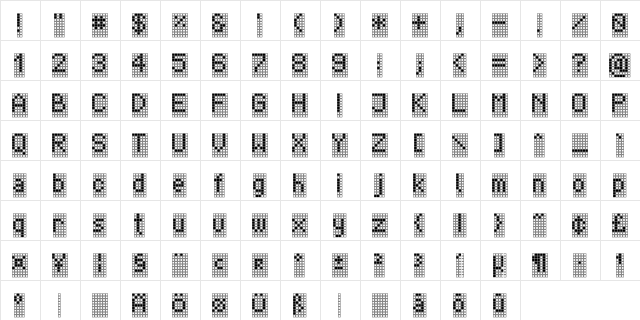 TPF Display Regular font glyphpreview