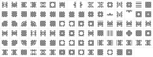 Opattfram01 Regular font glyphpreview