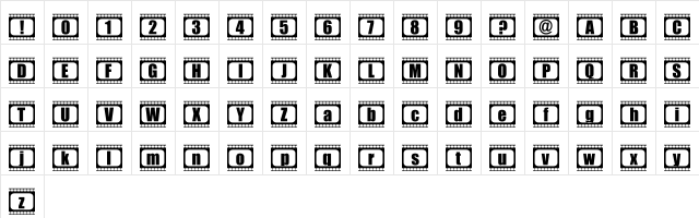 film505 Regular font glyphpreview