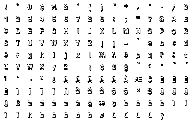 AntiqueOliTMedSh1 Regular font glyphpreview