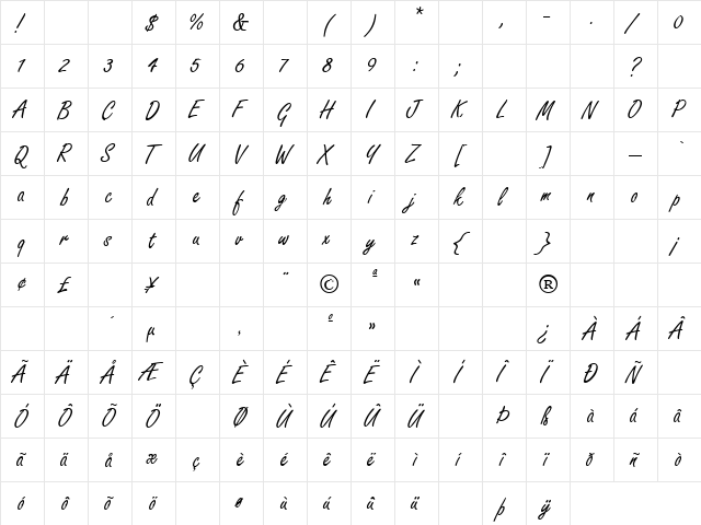 Twilight 3 Regular font glyphpreview