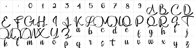Ambara_Demo Regular font glyphpreview