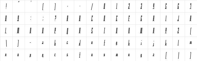 Americana Dreams Condensed Regular font glyphpreview