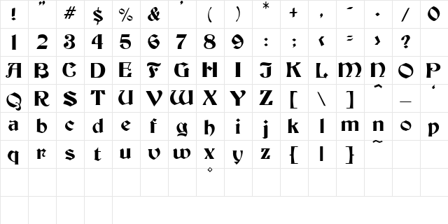 Thornton Regular font glyphpreview