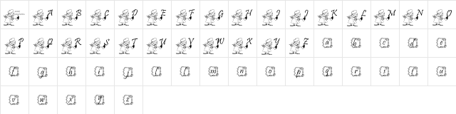 KGARTIST Regular font glyphpreview