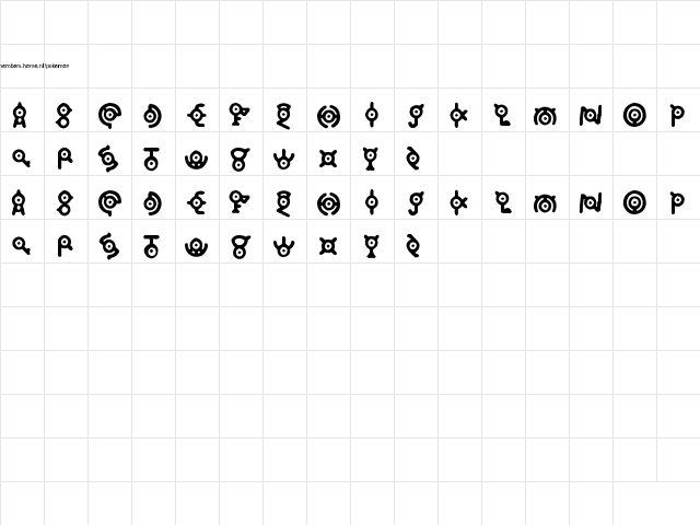 Annon Regular font glyphpreview