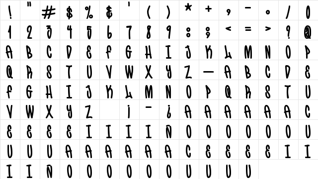 LoreLore Regular font glyphpreview