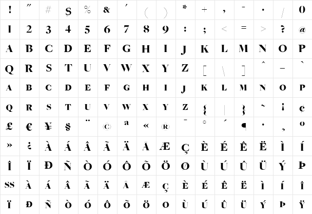 FreightBigBlackSC Regular font glyphpreview