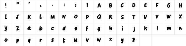 Emu Regular font glyphpreview