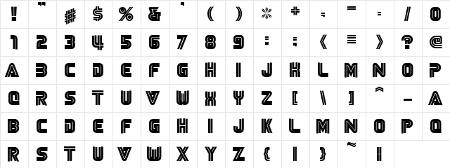 NiseSega Cyrillic Regular font glyphpreview