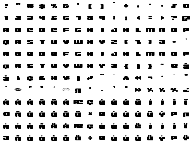 Hula Hoop Girl Expanded Expanded font glyphpreview