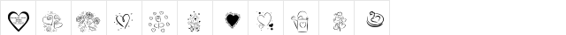 KR Valentines 2006 Regular font glyphpreview
