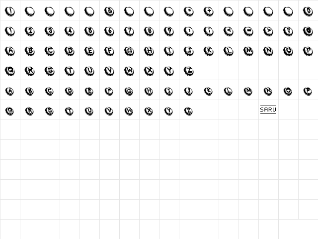 COM (sRB) Regular font glyphpreview