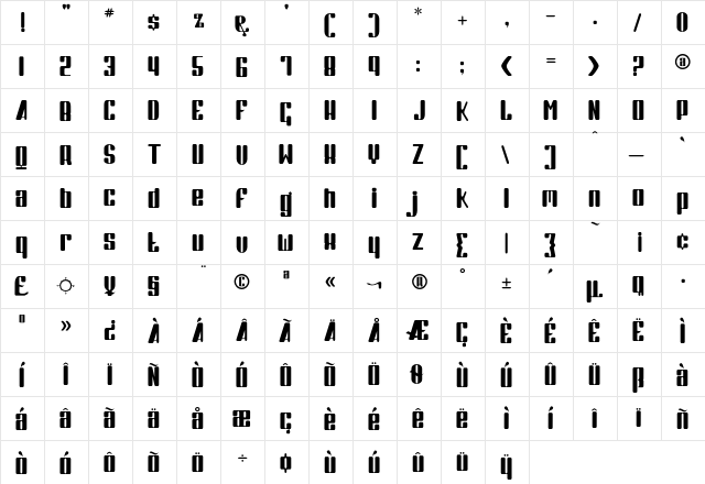 Kode Regular font glyphpreview