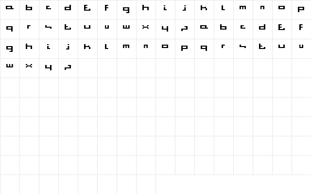 Flatron Regular font glyphpreview
