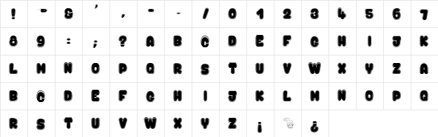 Kaboom & Bang$ Regular font glyphpreview