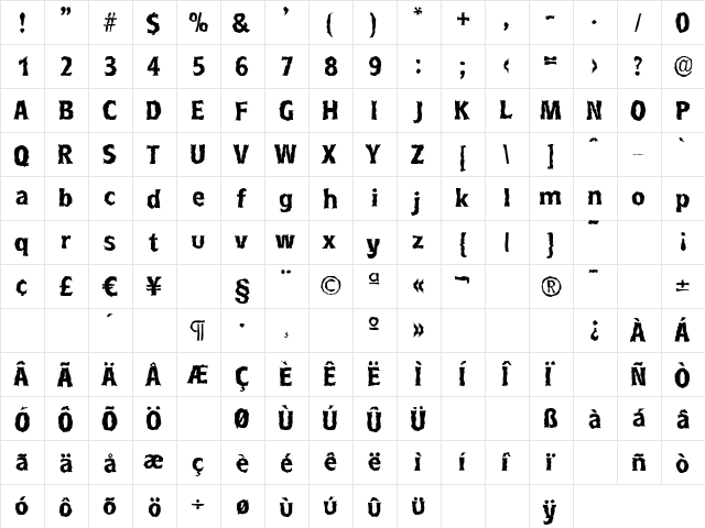 RoundestRandom Bold font glyphpreview