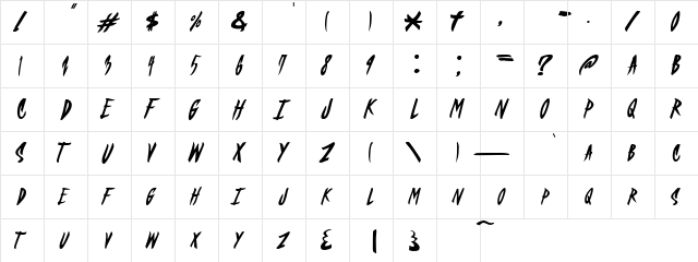 OLDSKULJOE Regular font glyphpreview