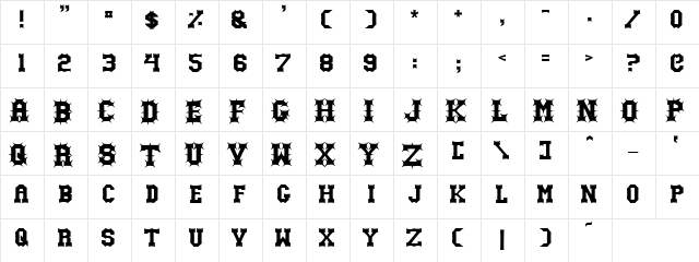 Thoirns Regular font glyphpreview